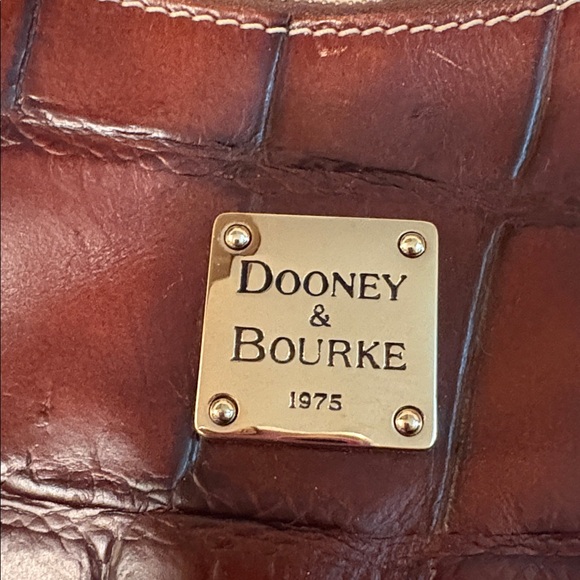 Dooney & Bourke Burgundy Croc-Embossed Hobo Bag - Picture 3 of 11